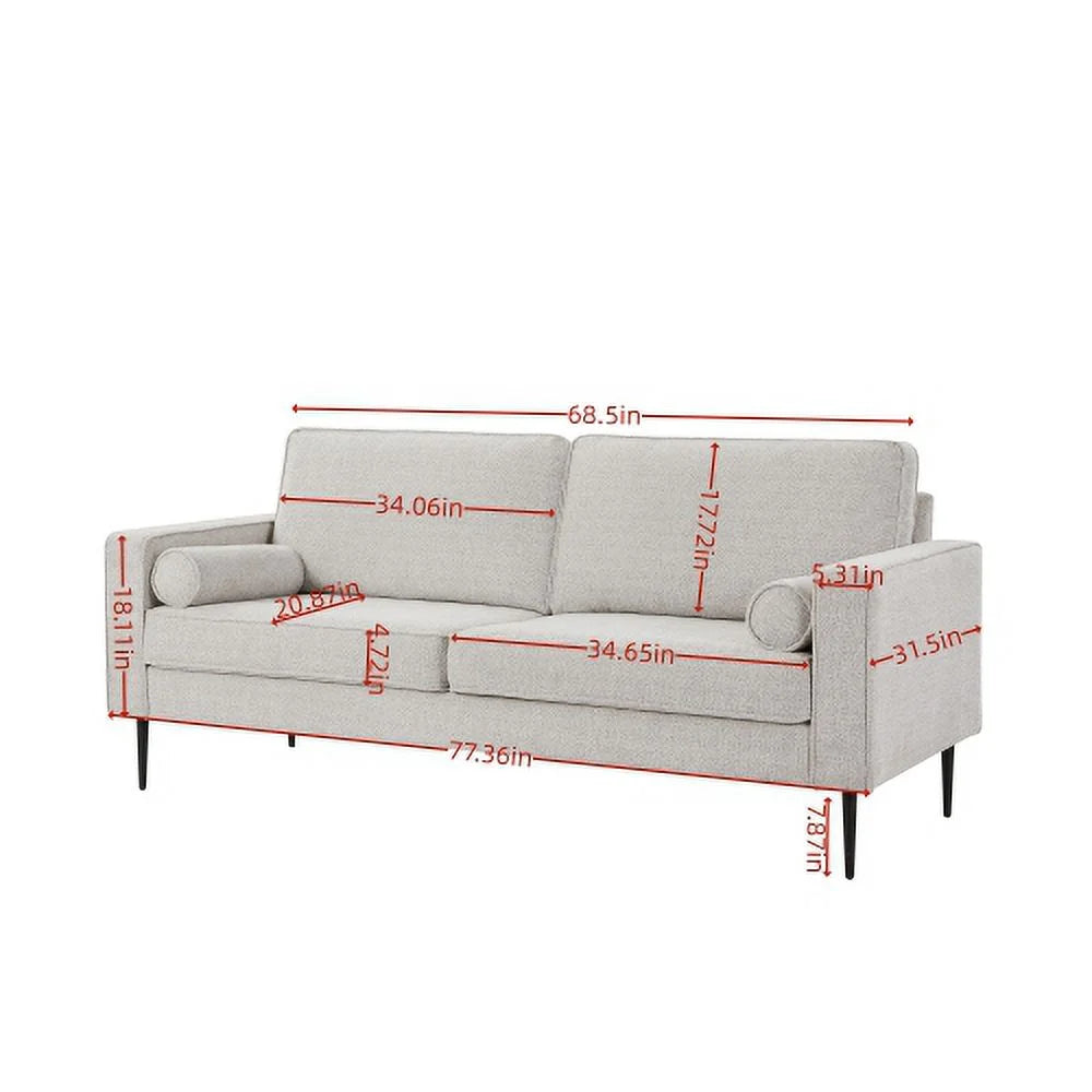 Upholstered Tufted Fabric Sofa B78856