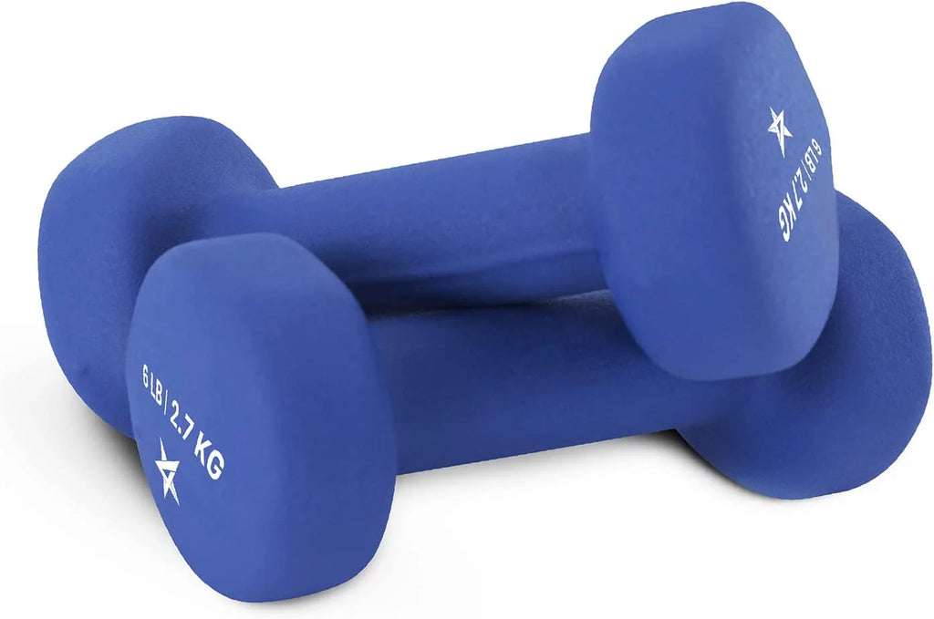 3 lbs Neoprene Dumbbells with Non Slip Grip, Light Green, Pair K7839