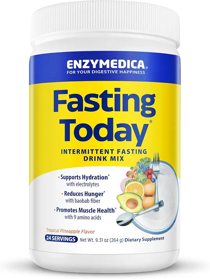Intermittent Fasting Drink Mix with Electrolyte Powder, Tropical Pineapple Flavor, 24 Servings W1108