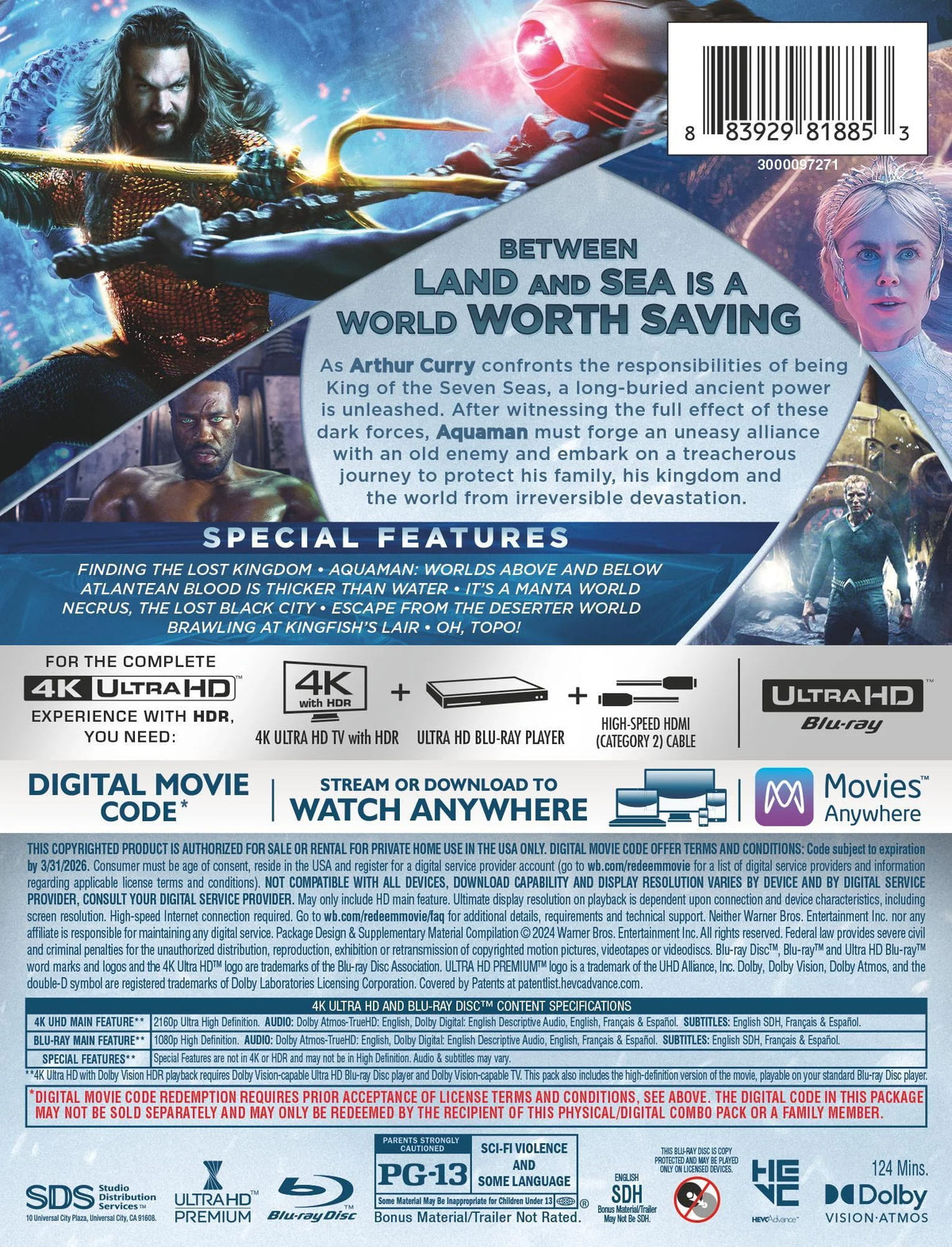 Aquaman and the Lost Kingdom Blu-ray I558507