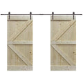 Knotty Pine Barn Door with Hardware Kit 42 x 84 E5494