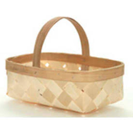 8 Quart Wood Basket with Wood Handle 10 PC O130