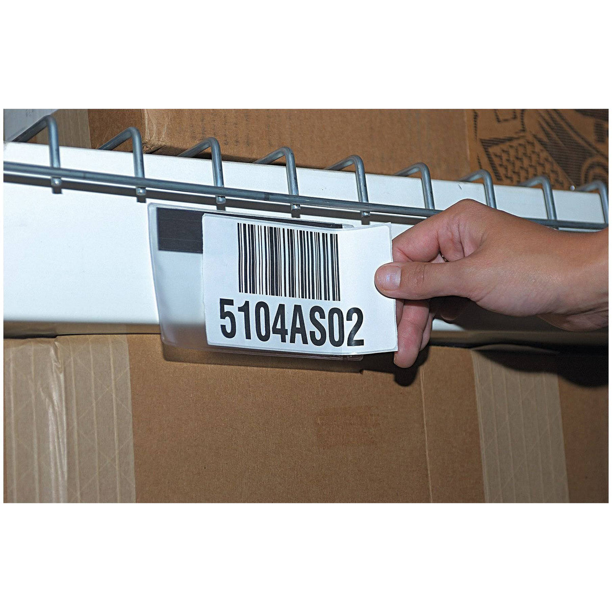 Clear Vinyl Label Holder, 6 inL x 4 inW, 50 Pk W88670