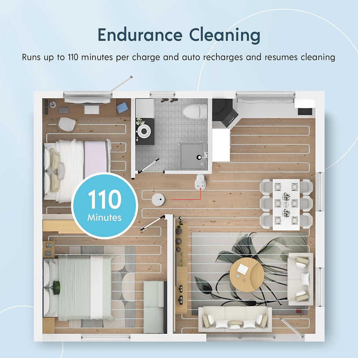 Robot Vacuum with Self-Empty Station, 3000Pa Suction, Smart Visual Mapping X7406