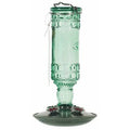 Green Glass Bottle Hummingbird Feeder R19041