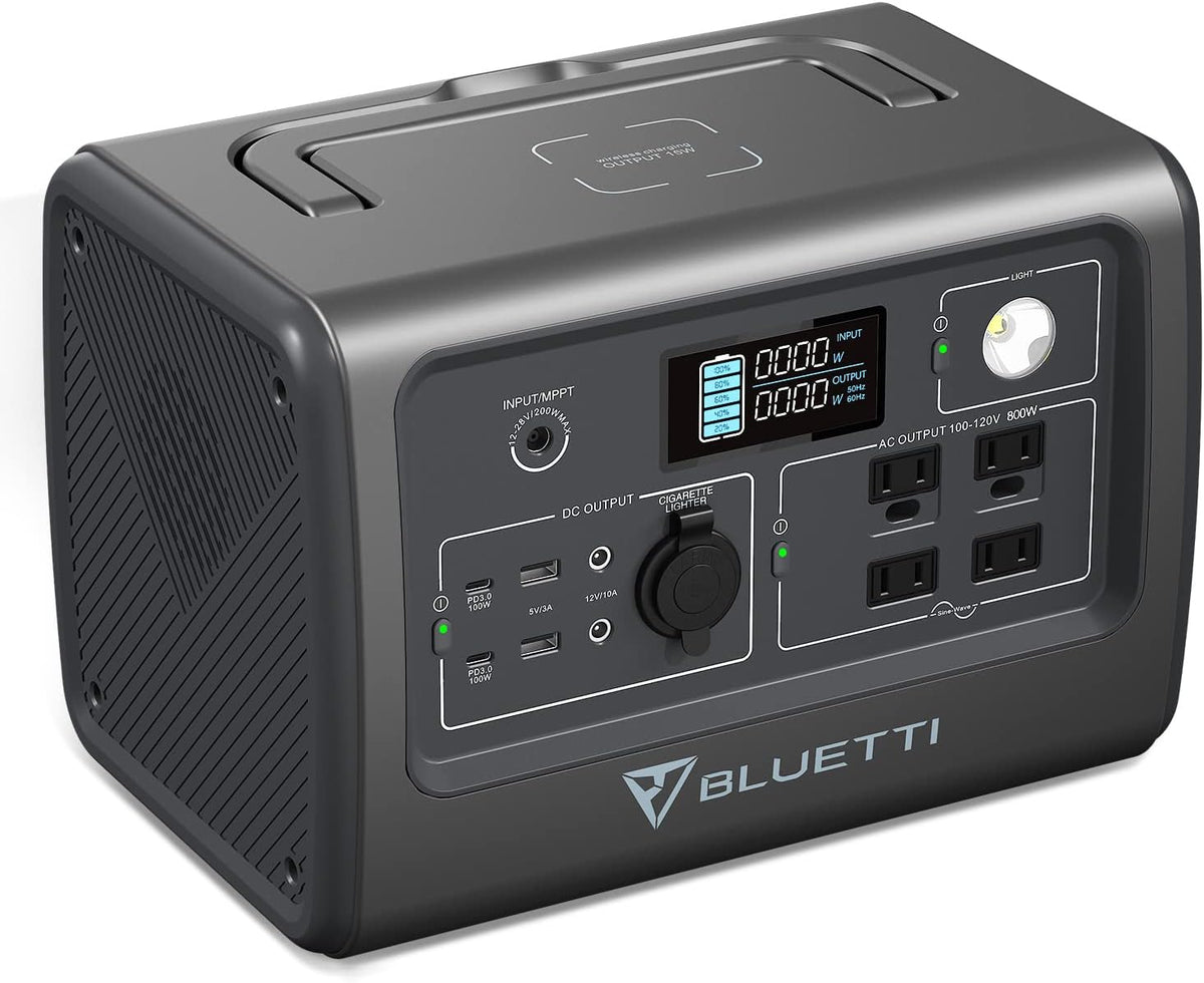 Portable Power Station 800W 716Wh LiFePo4 Battery Pack with 4 AC Outlets D61956