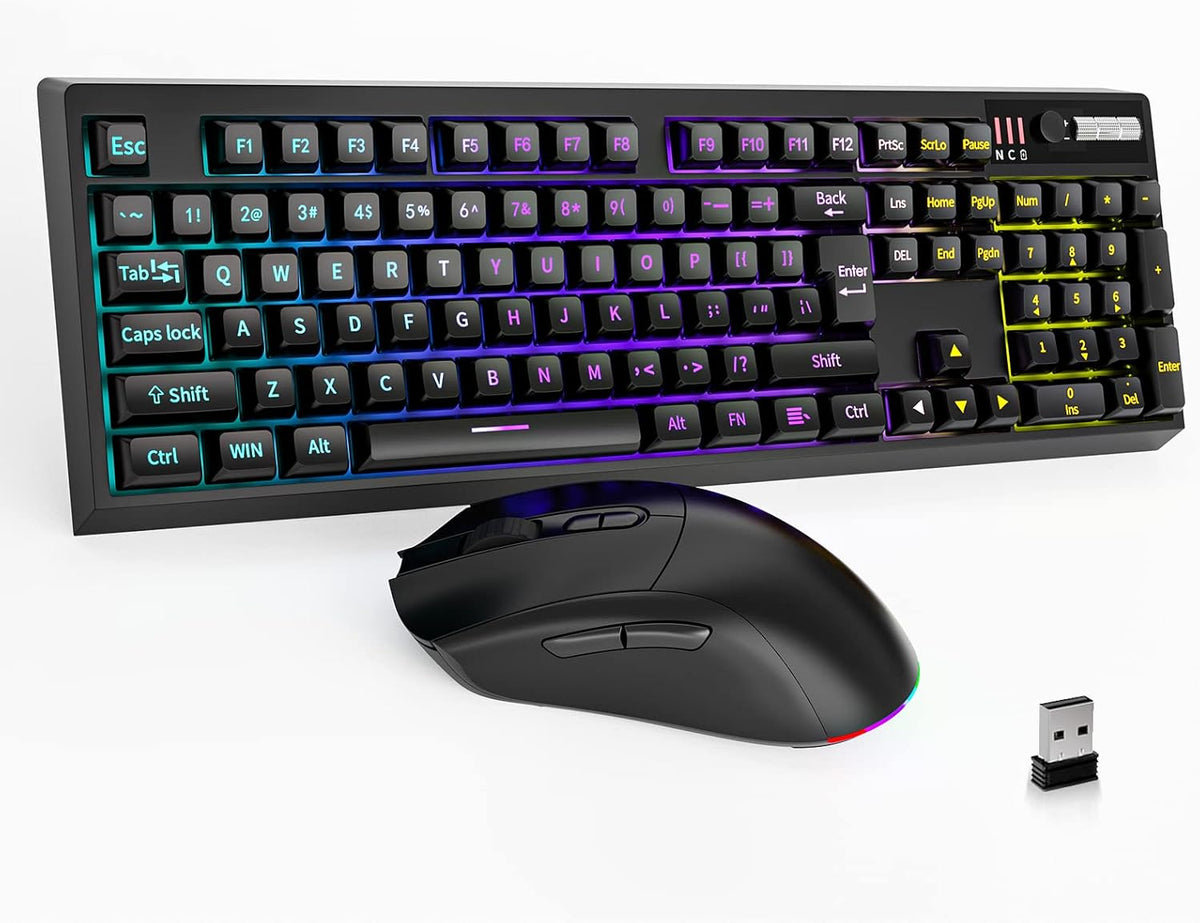 Black Wireless Gaming Keyboard and Mouse Combo C98132