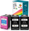 67 XL Remanufactured Ink Cartridge Replacement 2 Black 1 Tri-Color S3751