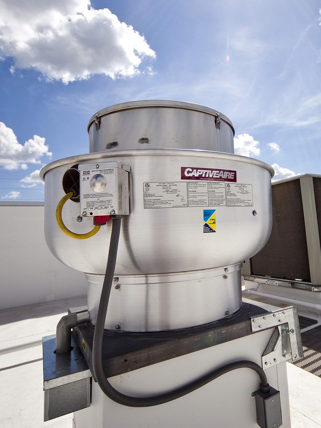 High Speed Direct Drive Centrifugal Upblast Exhaust Fan with Speed Control S7005