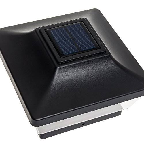 Black 5x5 Solar Post Cap LED Light 4 Pack O7937