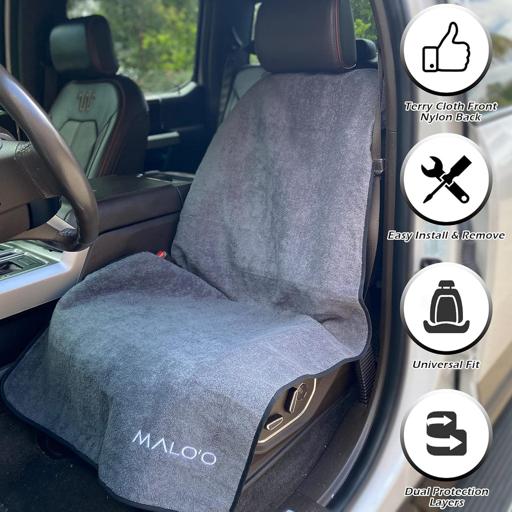 Terry Cloth Universal Car Seat Cover Pack of 2 W94887