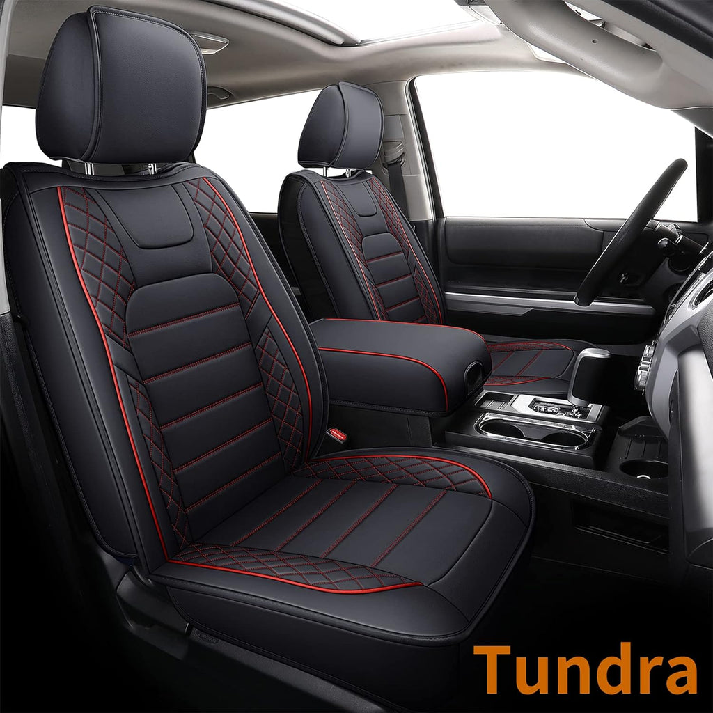 Black Faux Leather Seat Covers Front Set 2 pcs Y10352