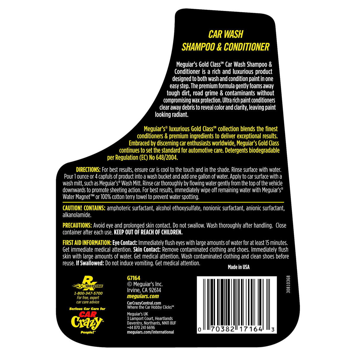 Car Wash Shampoo & Conditioner 64 Fluid Ounces R85954