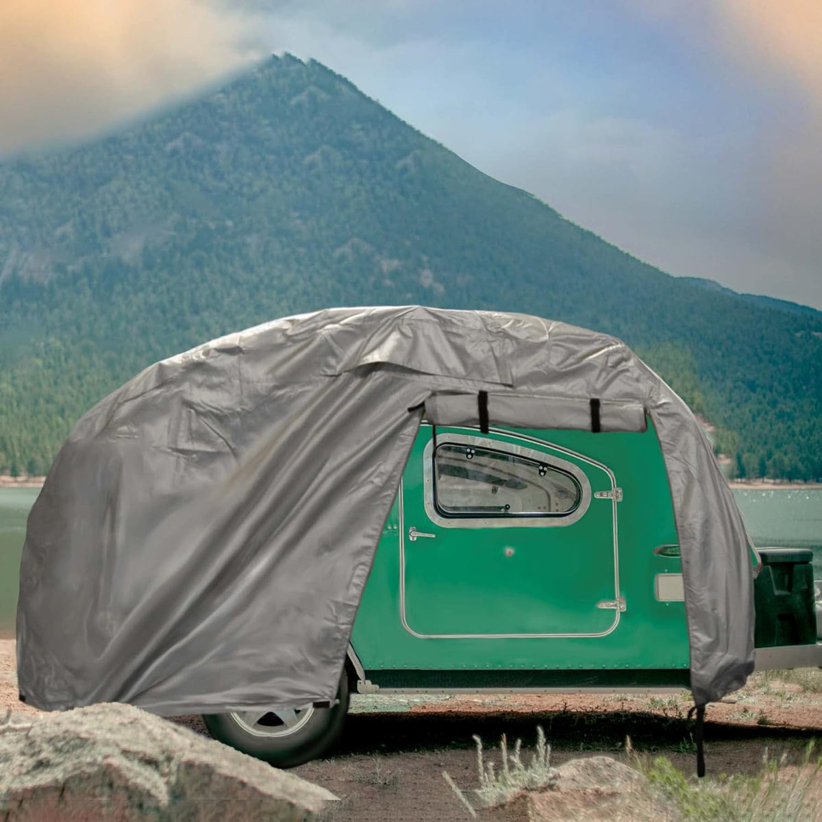 Teardrop Trailer Camper Cover Fits 12'–15'L, 7'W C929