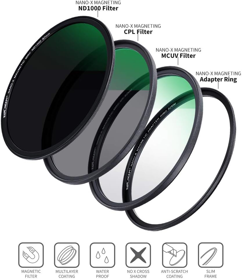 77mm Magnetic Lens Filter Kit with 4 in 1 Filter Pouch W1702