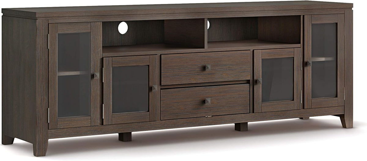 72 inch Wide Solid Wood TV Media Stand Y6853