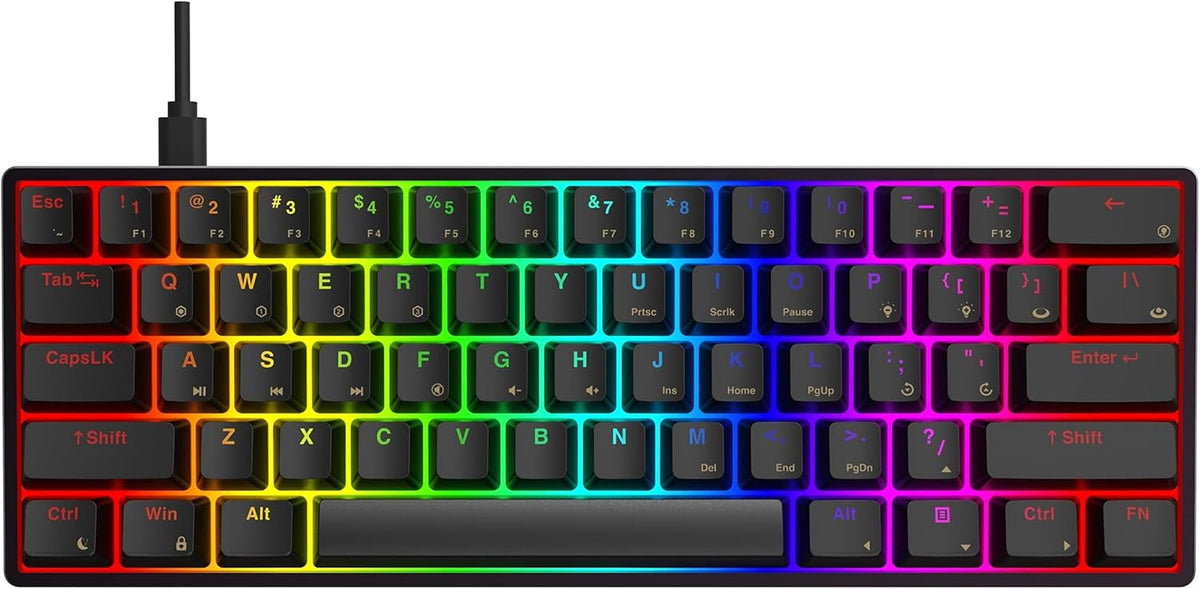 61 Keys Hot Swappable RGB Mechanical Gaming Keyboard E9135