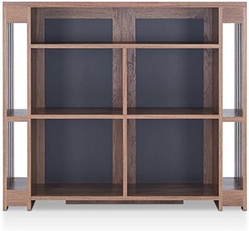 Contemporary Wood Bar Cabinet in Distressed Walnut A31788