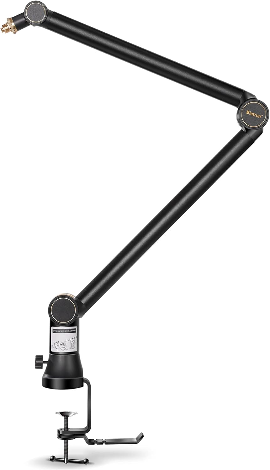 Heavy Duty Metal Boom Arm Mic Stand with 3/8 to 5/8 Adapter N713