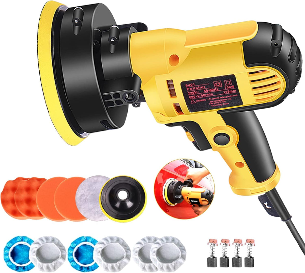 5-Inch Variable Speed Dual Action Random Orbital Buffer Polisher T959633
