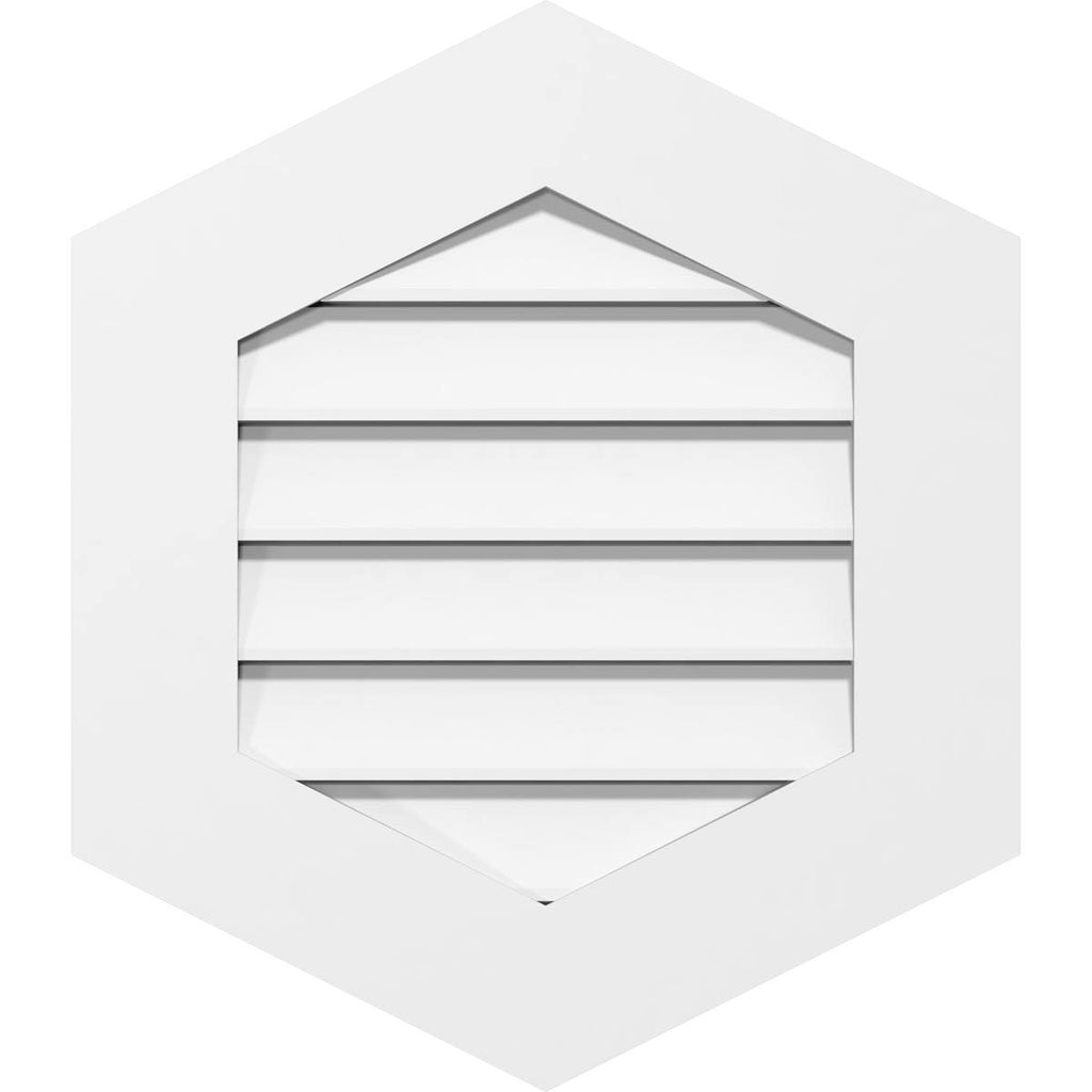 Vertical Peaked Surface Mount PVC Gable Vent Q23345