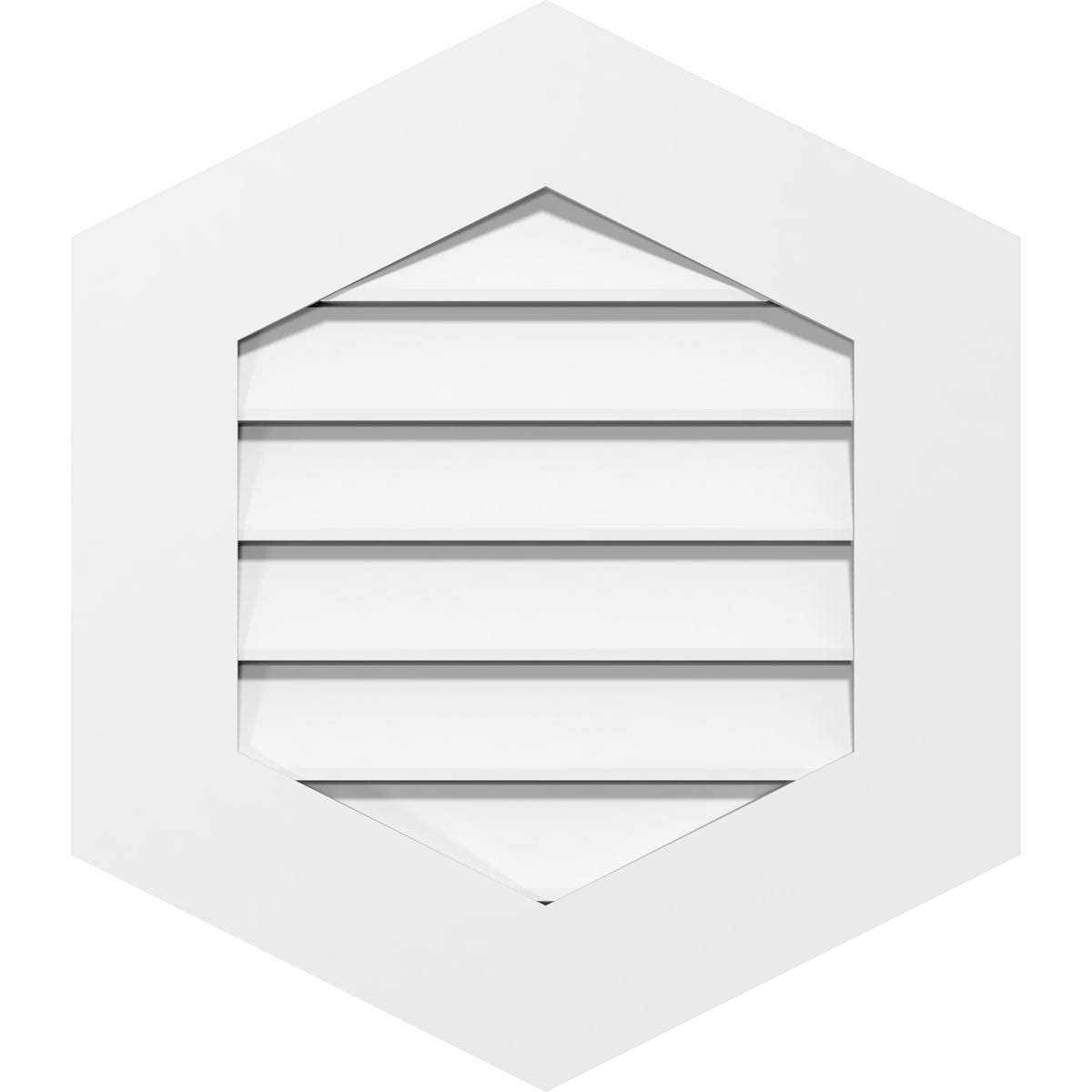 Vertical Peaked Surface Mount PVC Gable Vent Q23345