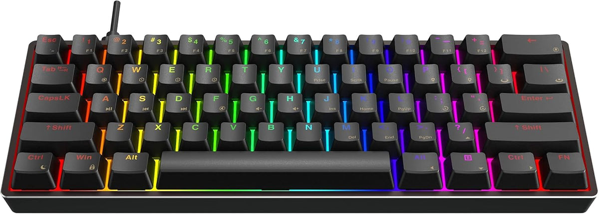 61 Keys Hot Swappable RGB Mechanical Gaming Keyboard E9135
