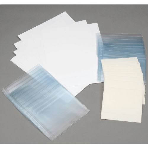 Clear Vinyl Label Holder, 6 inL x 4 inW, 50 Pk W88670