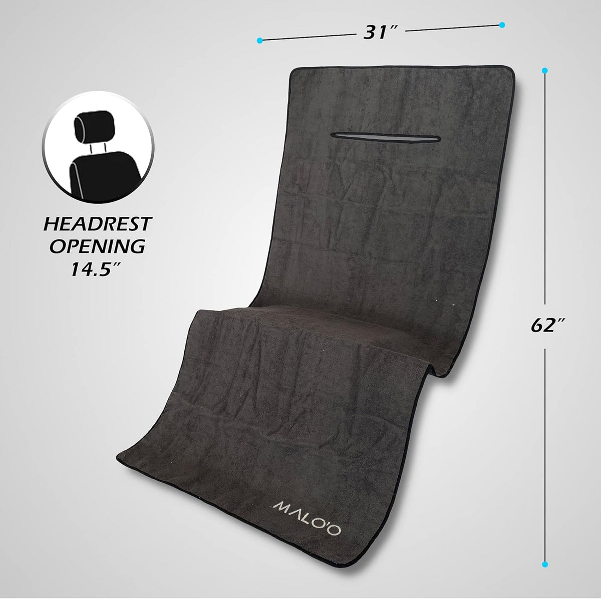 Terry Cloth Universal Car Seat Cover Pack of 2 W94887