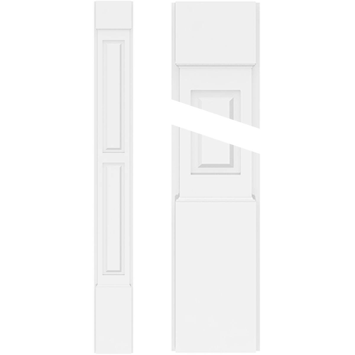 PVC Pilaster with Standard Capital & Base (Pair) S596149