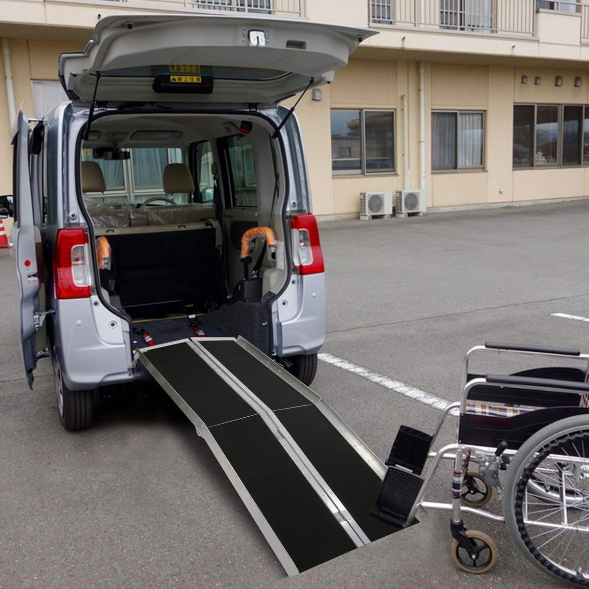 7FT Portable Adjustable Telescoping Wheelchair Ramp A962