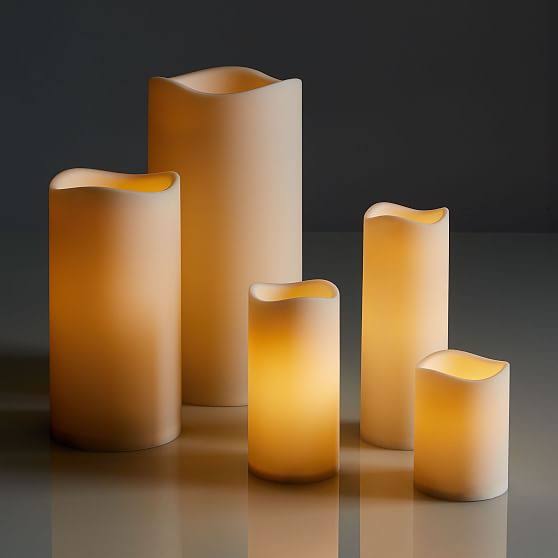 Flickering Flameless Pillar Candle I428