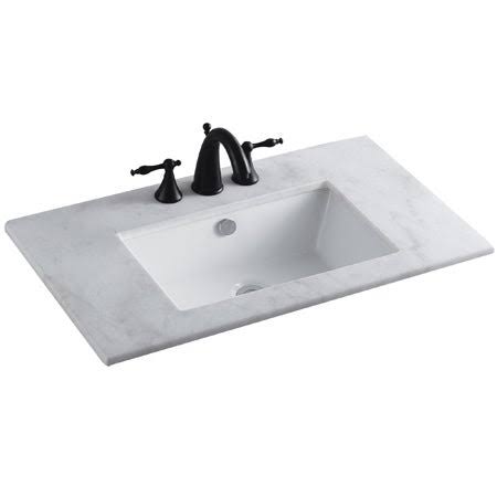White Undermount Bathroom Sink X4046