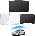 Model 3 Car Sunroof Shade Rear Window Sunshade Front Windshield Sunshade Foldable Full Set with Storage Bag V25626