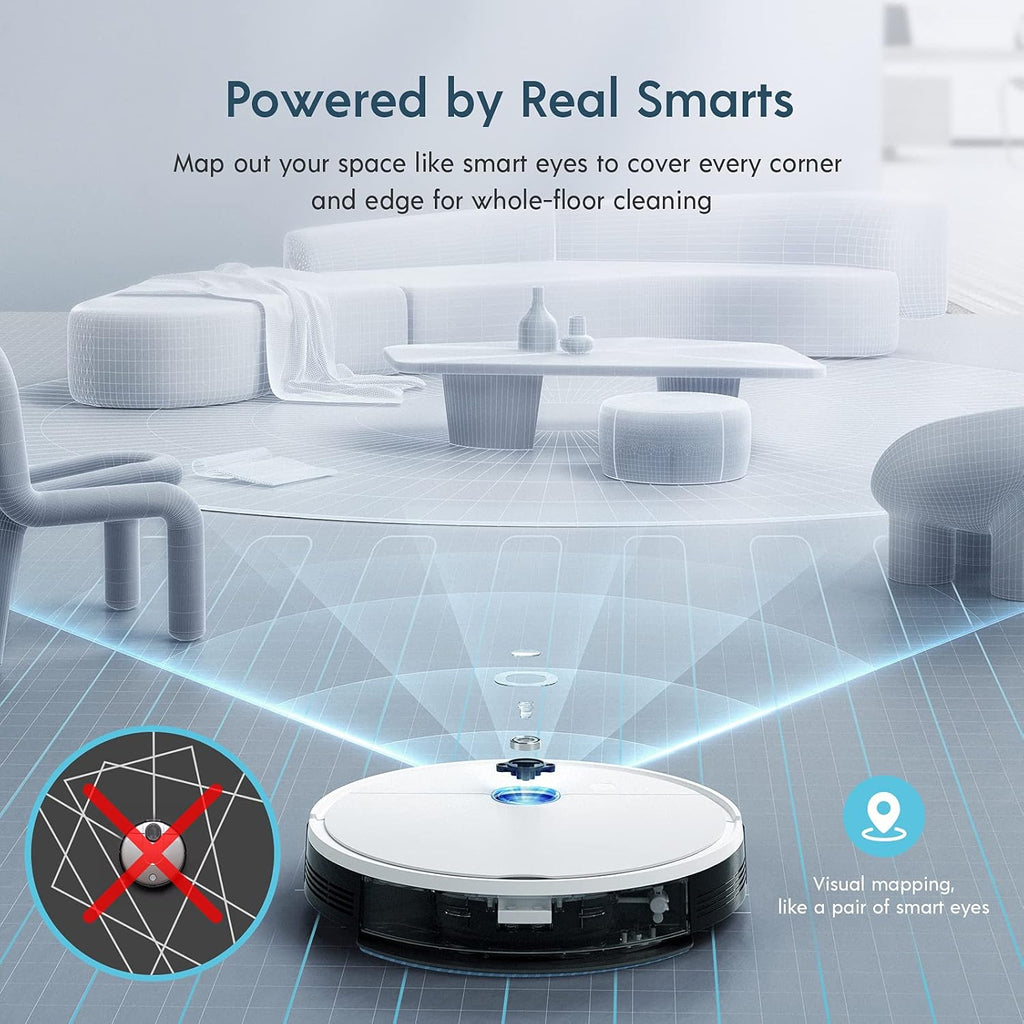 Robot Vacuum with Self-Empty Station, 3000Pa Suction, Smart Visual Mapping X7406