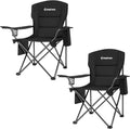 2 Pack Heavy Duty Oversized Folding Camping Chairs W75125