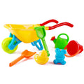 Kids Wheelbarrow Play Set with Watering Can Spade Rake Bucket N695245