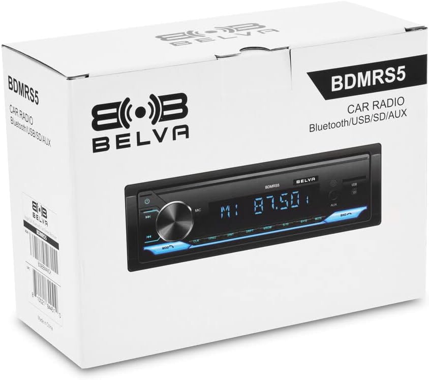 Single DIN Bluetooth Car Stereo Receiver with USB AUX Inputs L9283