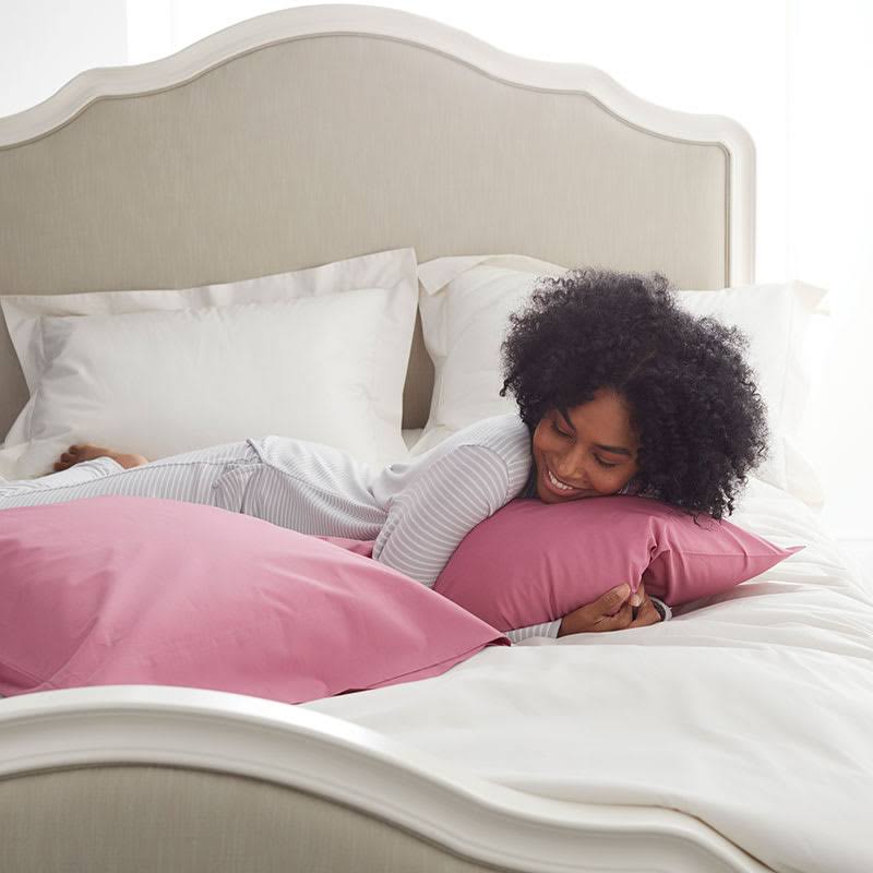 Gray 300-Thread Count Cotton Percale Full Duvet Cover Q56711