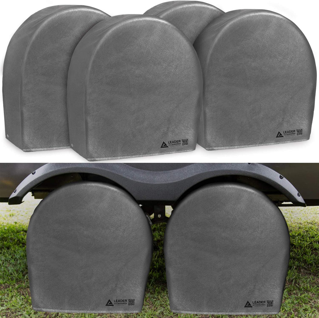4 Pack Black Heavy Duty Waterproof Tire Covers F191955