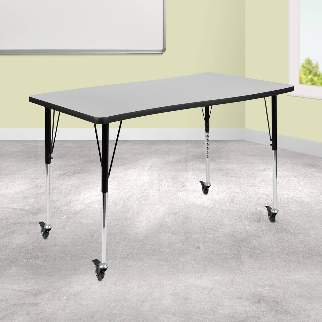 Height Adjustable Mobile Rectangular Activity Table L143