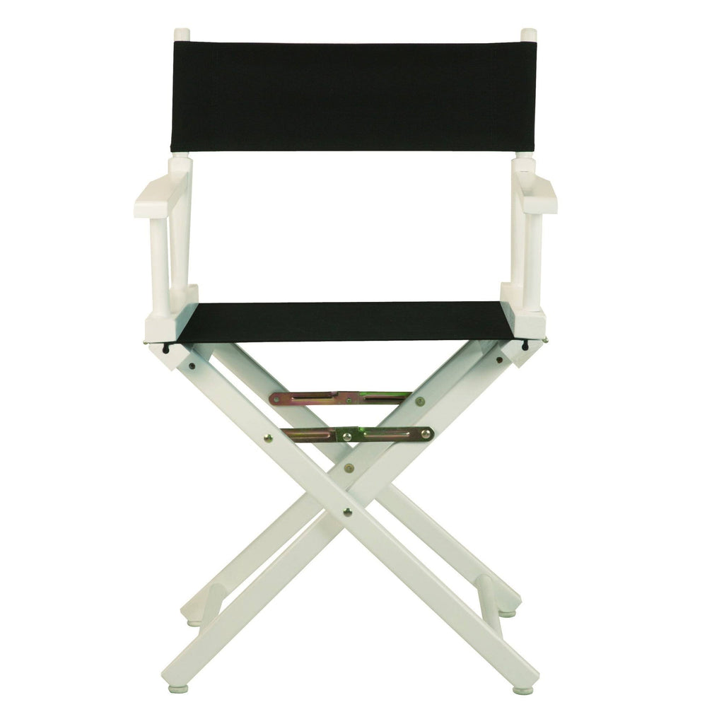 Director's Chair White Frame Gold Canvas Q18874