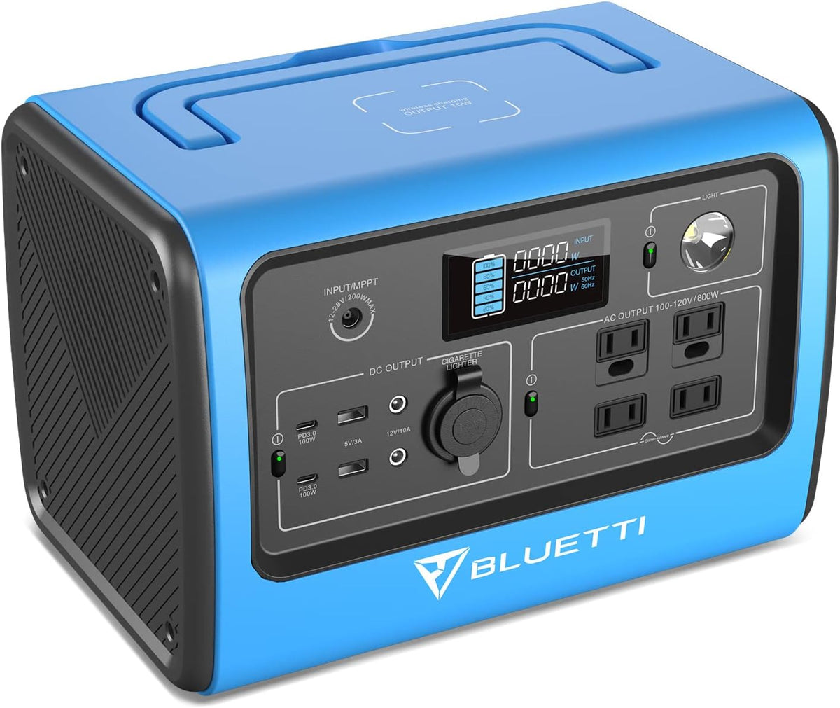 Portable Power Station 800W 716Wh LiFePo4 Battery Pack with 4 AC Outlets D61956