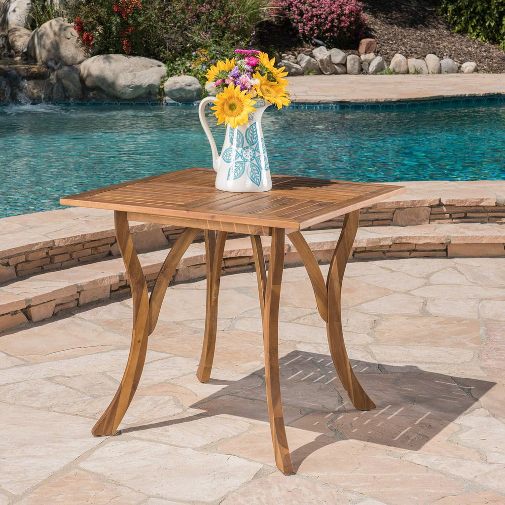 Acacia Wood Square Table F81217