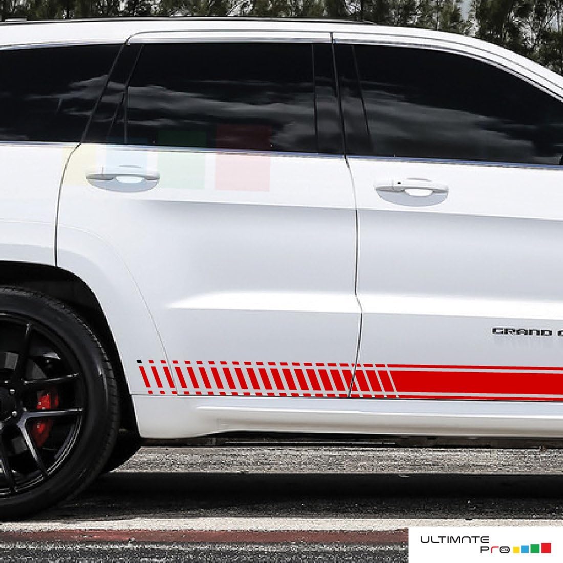 Racing Side Stripes Decal Sticker Graphic Pack of 2 K2294