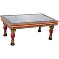 Glass Top Wooden Carved Coffee Table B266990