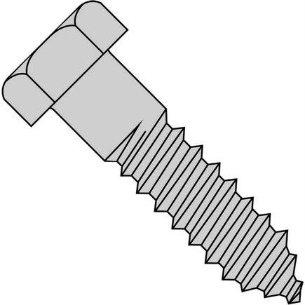 1/4-10 x 3-1/2 Hex Lag Screw Low Carbon Steel Zinc V3530