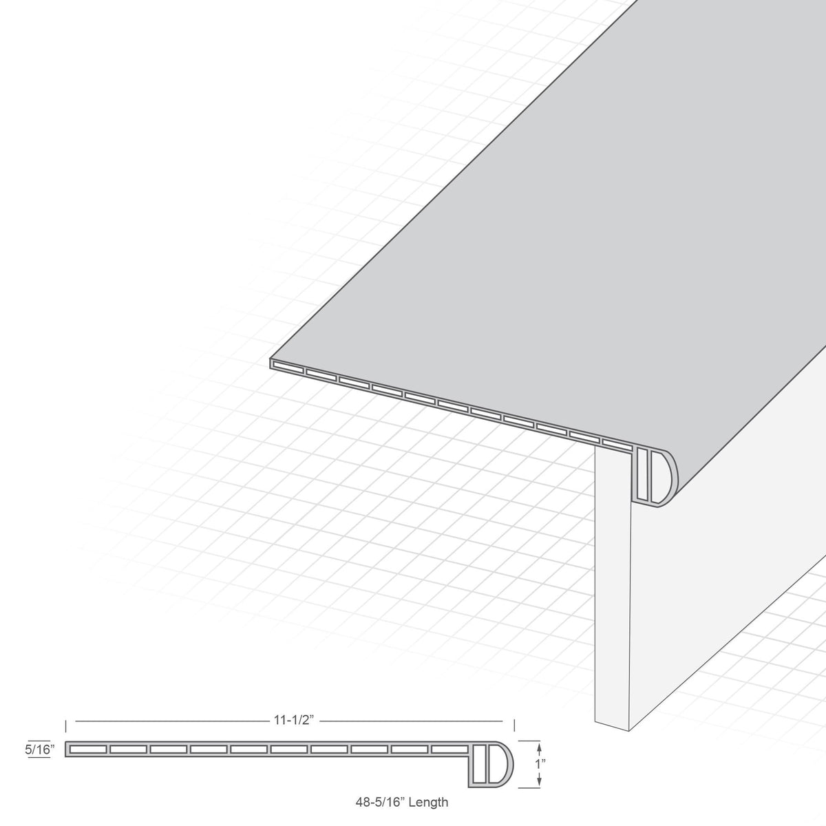Vinyl Stair Tread I1073