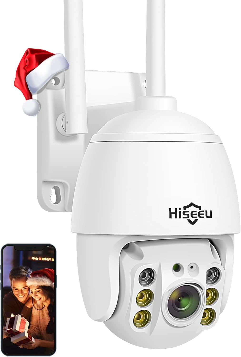 Pan/Tilt/Zoom Security Camera with Floodlights Night Vision V4969