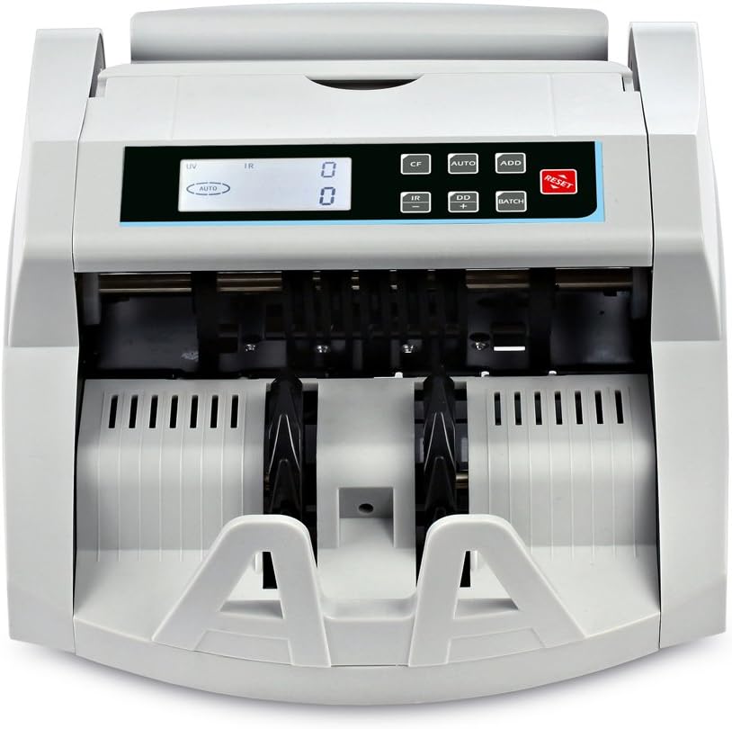 Money Counter Machine with UV/MG/IR/DD Counterfeit Detection, LCD Display W1013